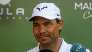El extenista Rafa Nadal antes del comienzo del torneo de golf benéfico The Battle of stars que se celebra, este jueves, en el Pula Golf en Son Servera, Mallorca