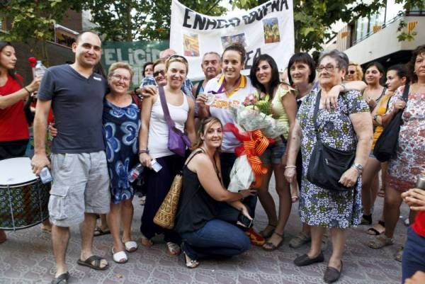 Recibimiento a Andrea Blas a su llegada