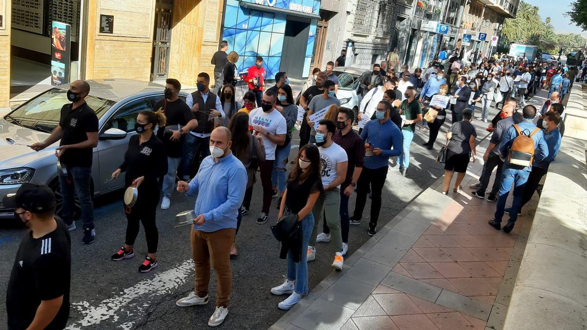 Protesta del ocio nocturno en Elche