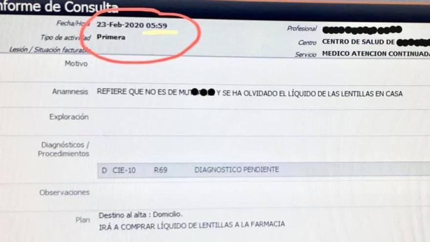 Acude a Urgencias en Mutxamel en Carnaval porque se había olvidado el líquido de las lentillas