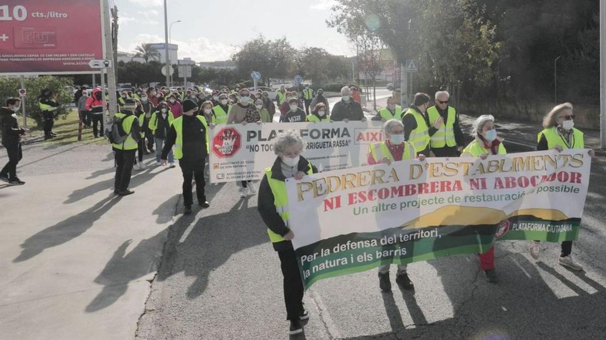 Protesta de Plataforma Ciudadana contra los proyectos.