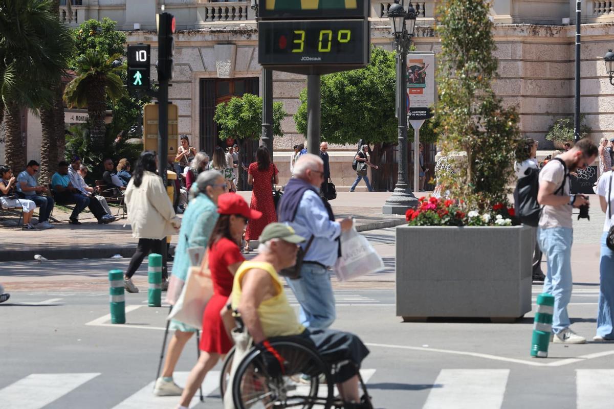 València alcanza los 30 grados en pleno mes de abril.