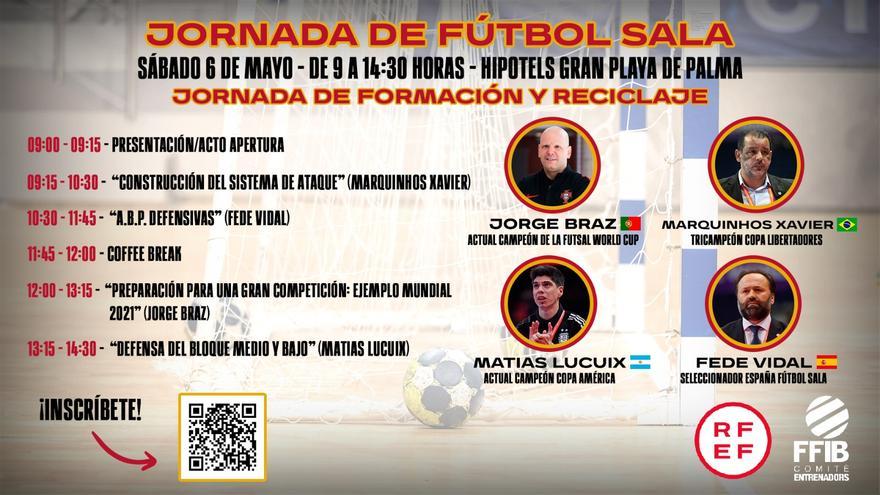 Charla de los mejores seleccionadores del mundo de fútbol sala en Palma