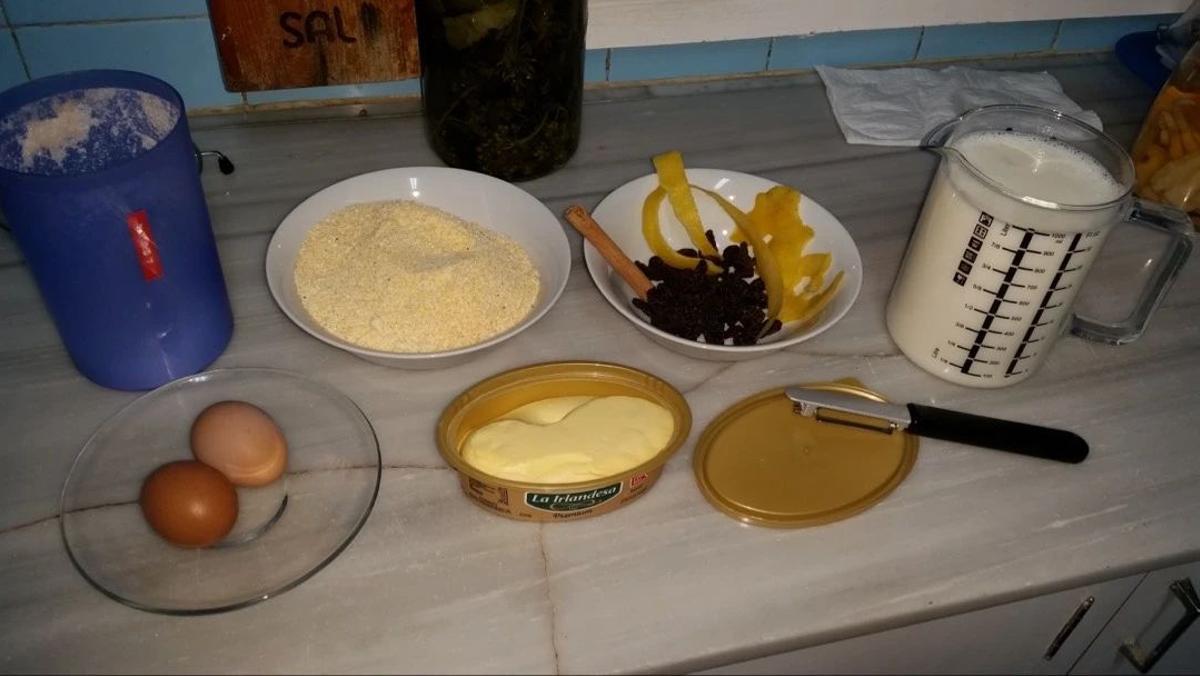 Ingredientes para elaborar un frangollo canario