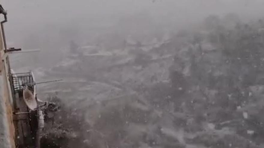 Nieve en Bocairent en pleno puente de San José