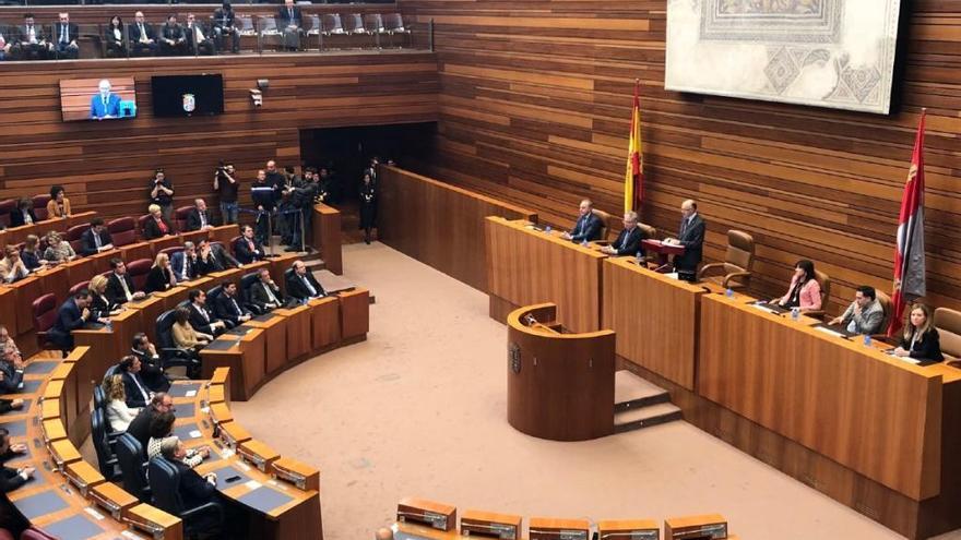 Un momento del acto sobre el aniversario del Estatuto de Autonomía.