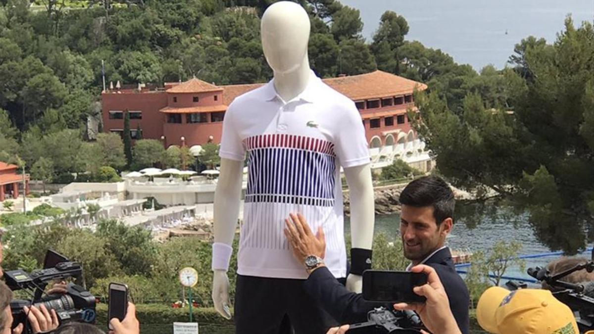 Novak Djokovic presentó en Montecarlo su nuevo acuerdo con Lacoste