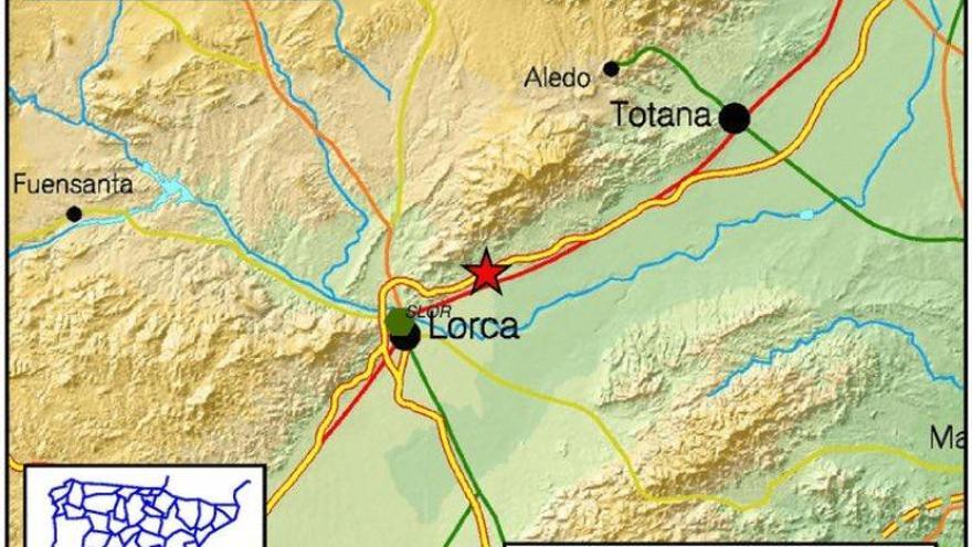 Mapa de localización del pequeño sismo.