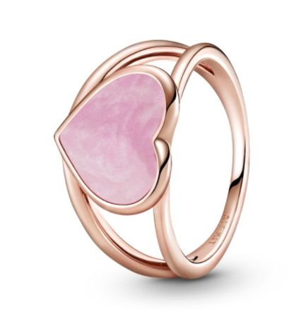 Anillo en Pandora Rose Declaración Corazón Remolino Rosa