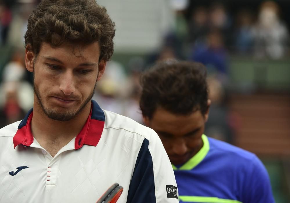 Partido de cuartos de final de Roland Garros entre Nadal y Carreño