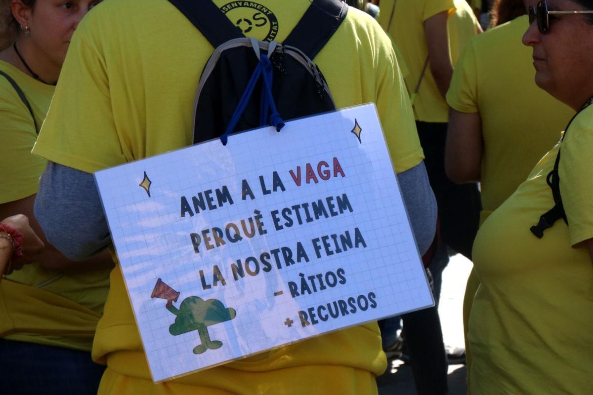 Una de les moltes consignes de les protestes de docents