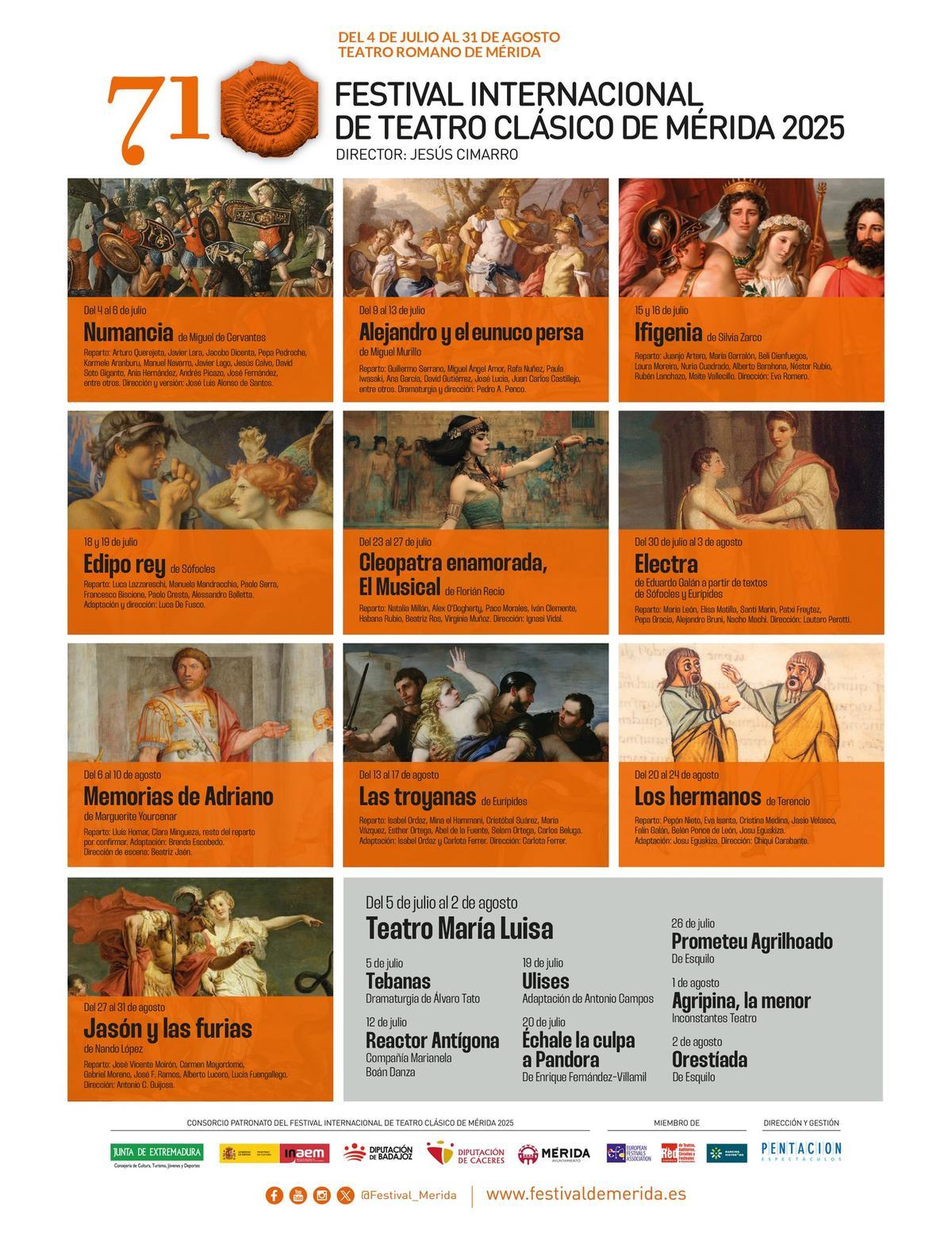 Cartel oficial del evento teatral.