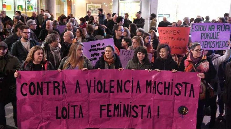 Una concentración contra la violencia de género en Galicia. // Víctor Echave