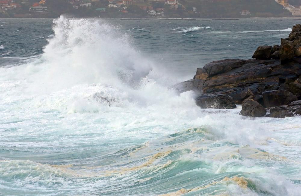 Imágenes tomadas la tarde de este miércoles desde Baiona