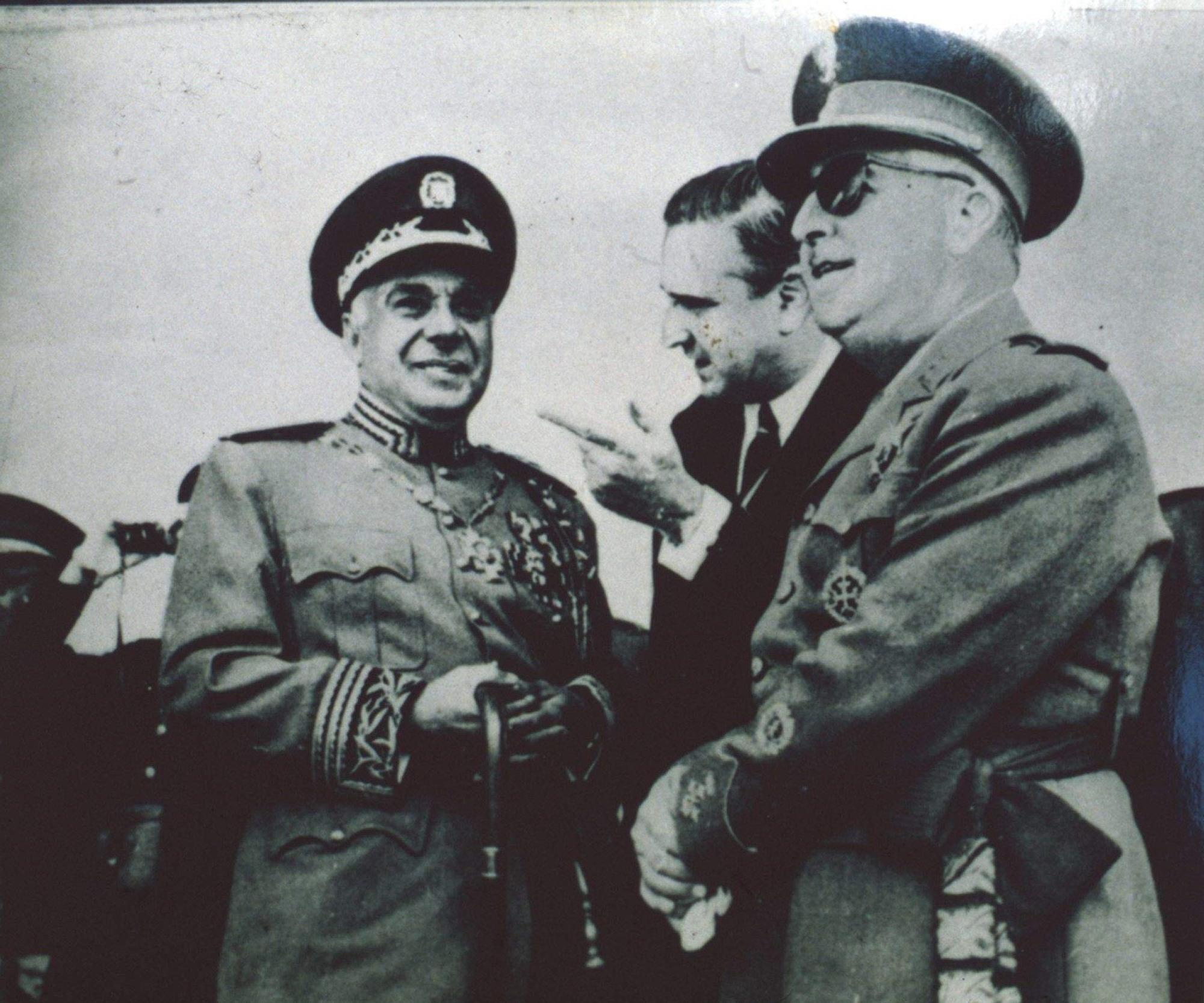 Rafael Leónidas Trujillo con el general Franco.