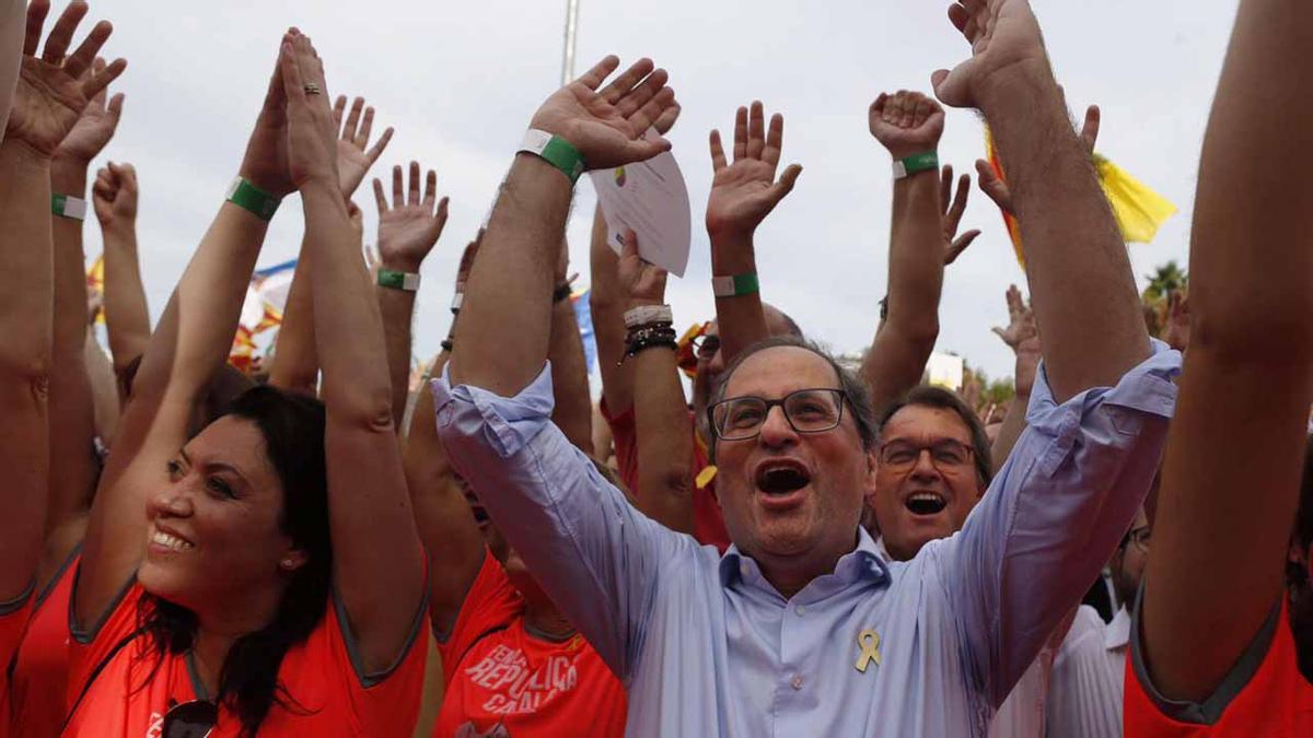 Torra pide a los españoles que se solidaricen con el pueblo catalán y se “apoderen de su soberanía”.