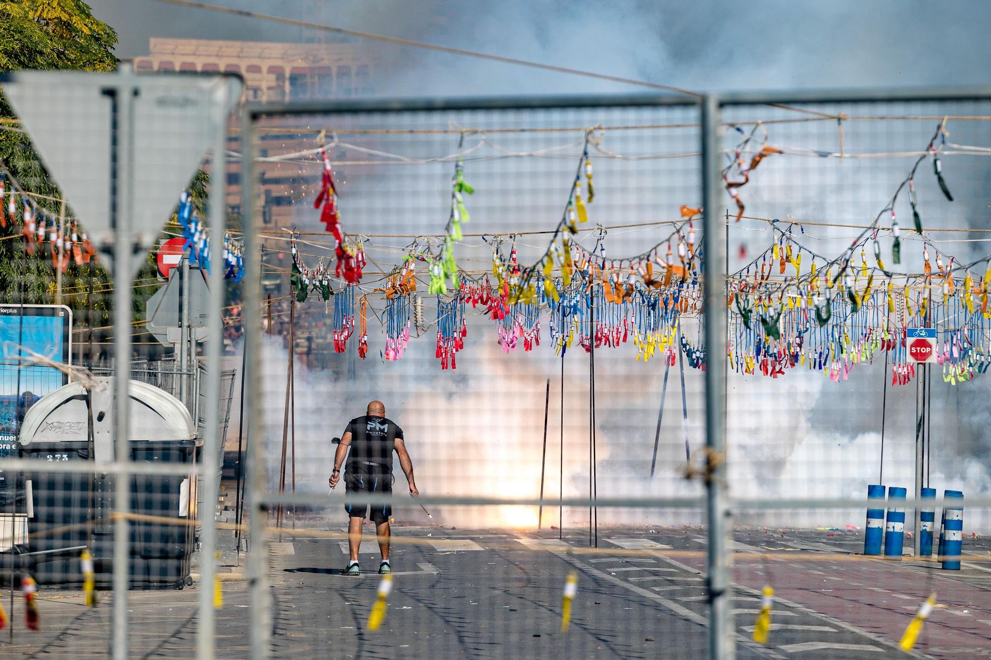 Mascletà en las Fiestas Patronales de Benidorm