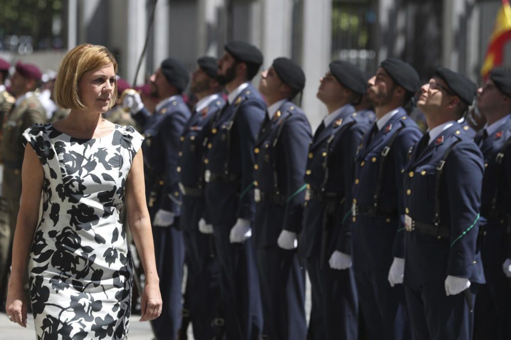 María Dolores de Cospedal, durante un acto como ministra de Defensa en 2017.