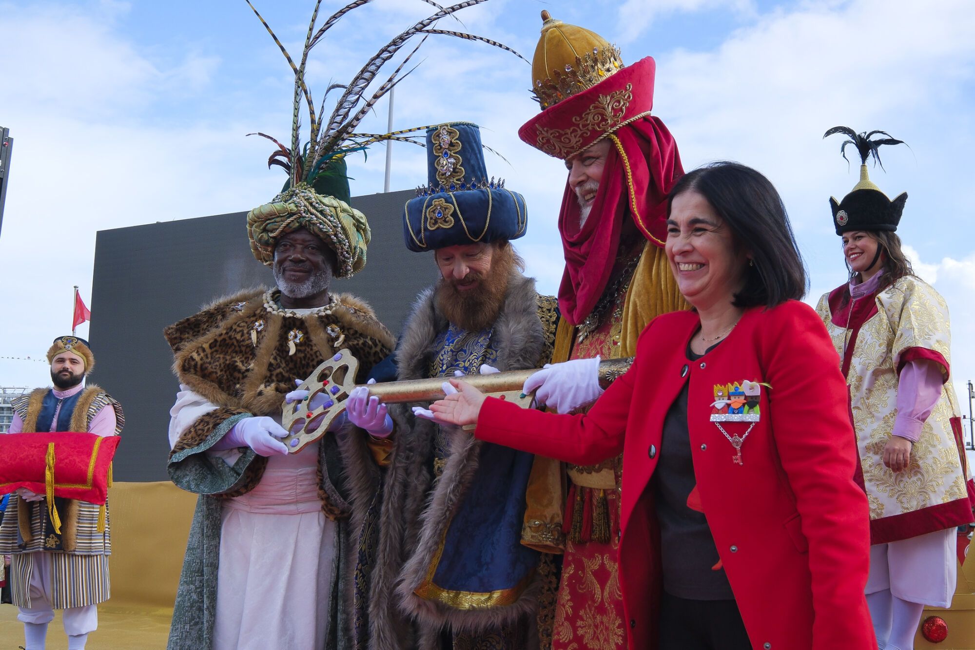Llegada de los Reyes Magos, en la Base Naval 