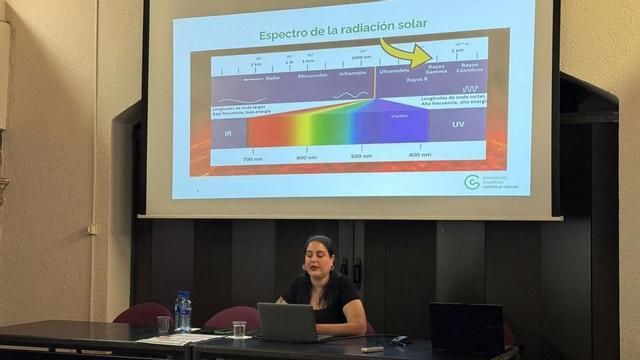 María Jorge Martín, durante la conferencia.