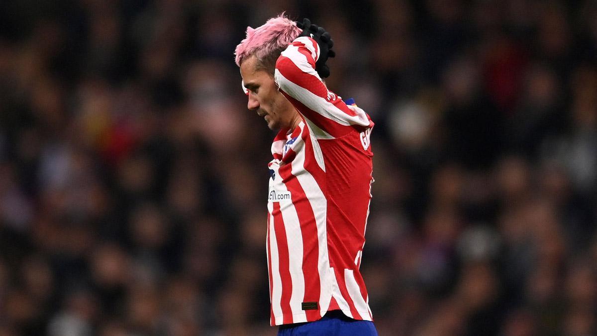 Griezmann, durante el derbi