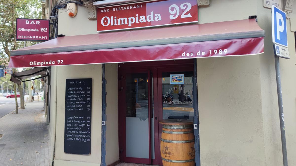 Fachada del restaurante Bar Olimpiada 92 (Barcelona).
