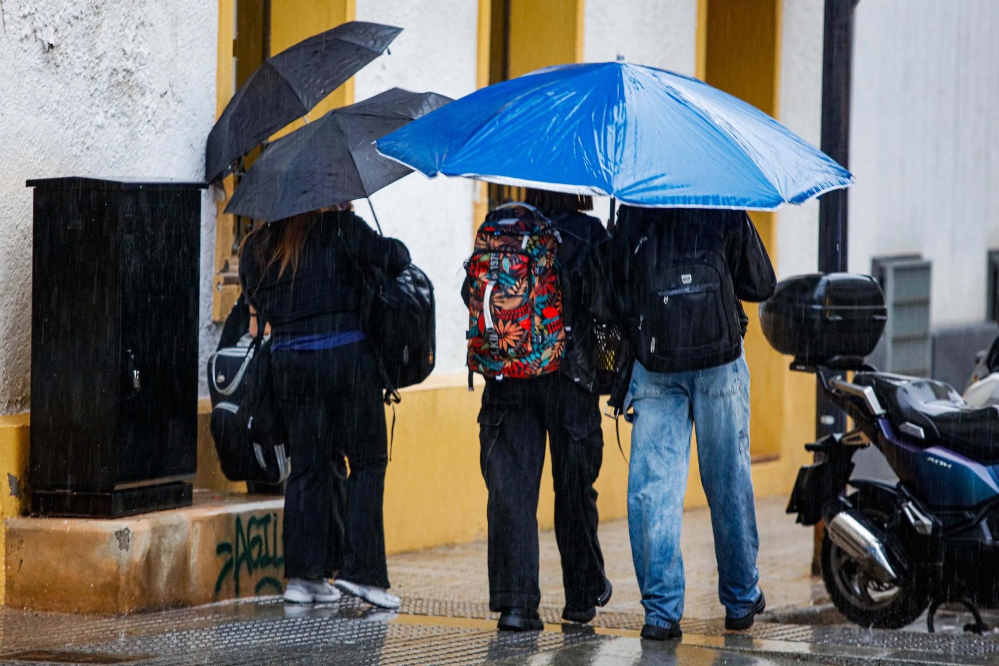 Todas las imágenes de la lluvia en Ibiza
