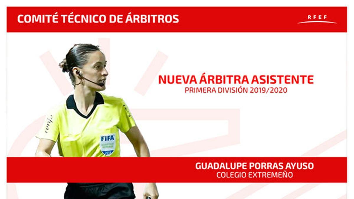 Guadalupe Porras Ayudo, la primera asistente en Primera División