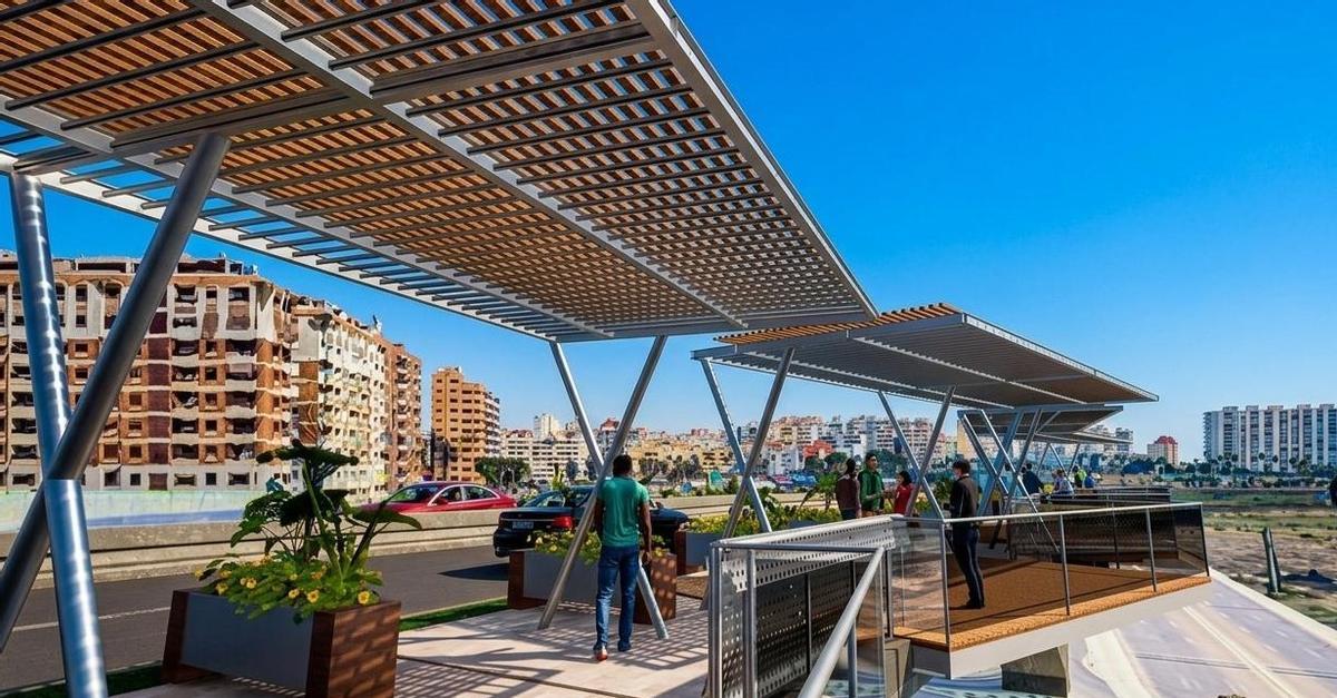 Detalle de los miradores que se instalarán en la reforma.