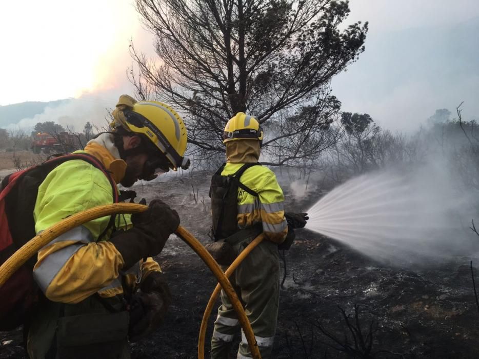 Incendio forestal en Culla