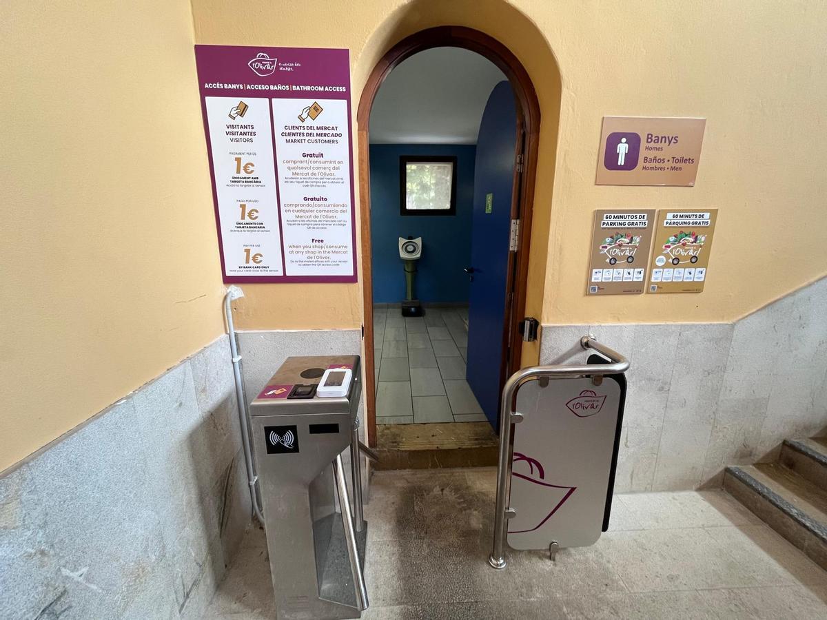 Baños del Mercat de l'Olivar, con el torno instalado