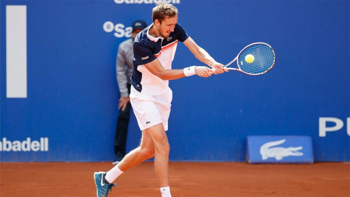 Medvedev, durante el partido ante Jarry