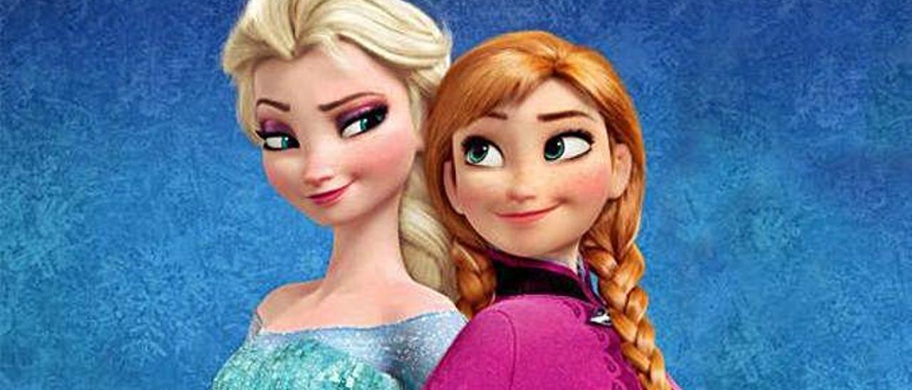 Las hermanas Elsa y Anna de la película &#039;Frozen&#039;.