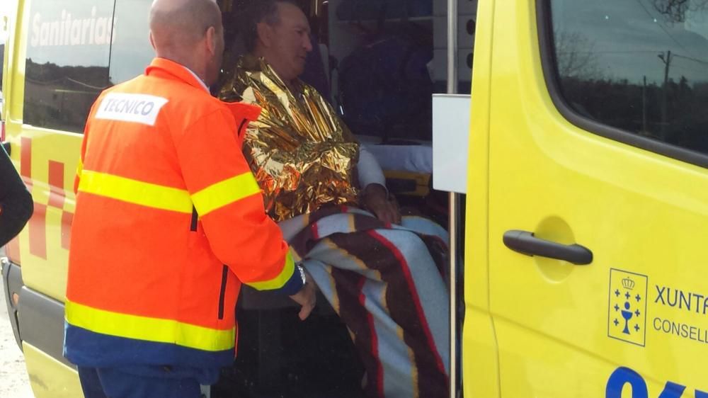 Un pescador resulta herido en la playa de Nerga