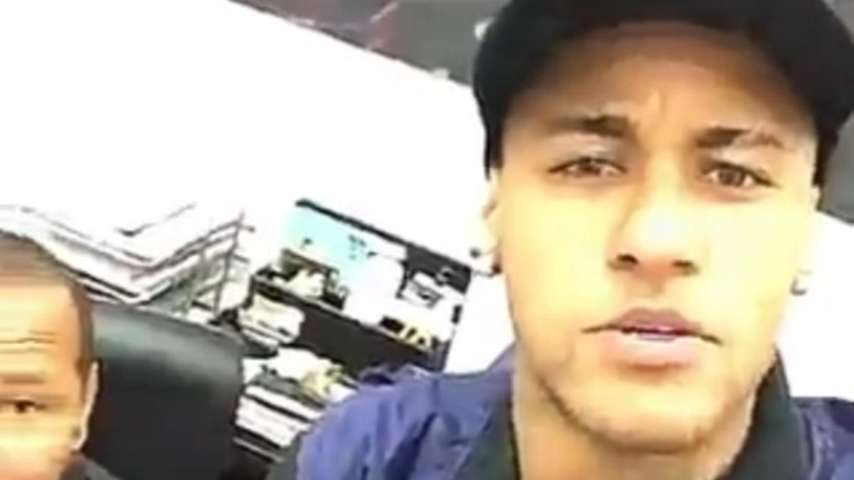 Captura del vídeo en el que Neymar desmiente a Manolo Lama.