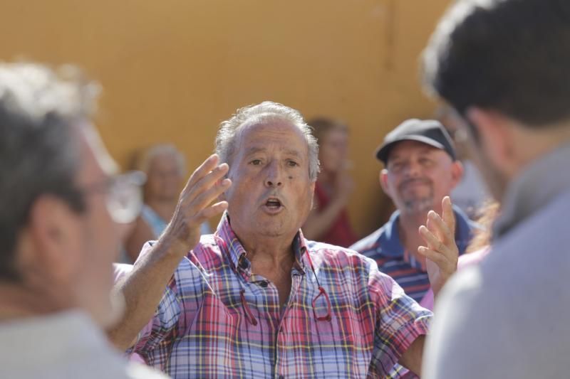 Desalojo de las viviendas en Santa Lucía.