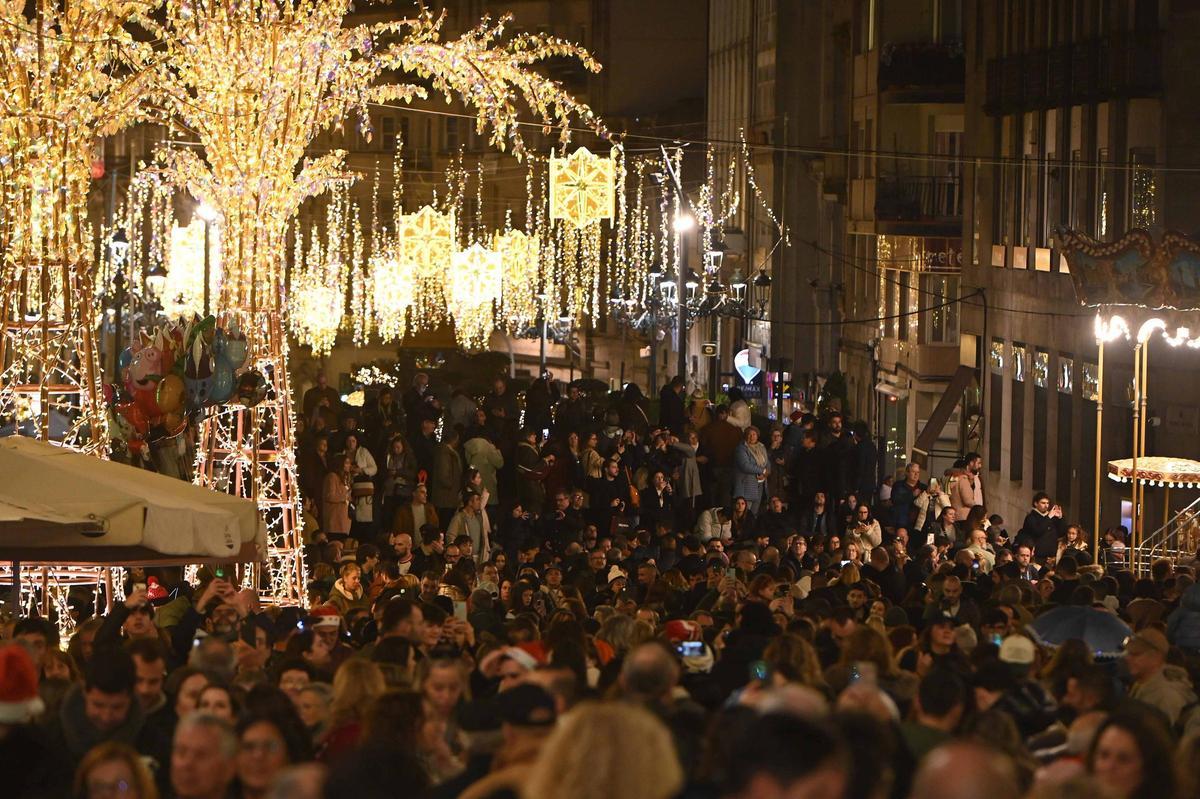 Adornos navideños en Porta do Sol