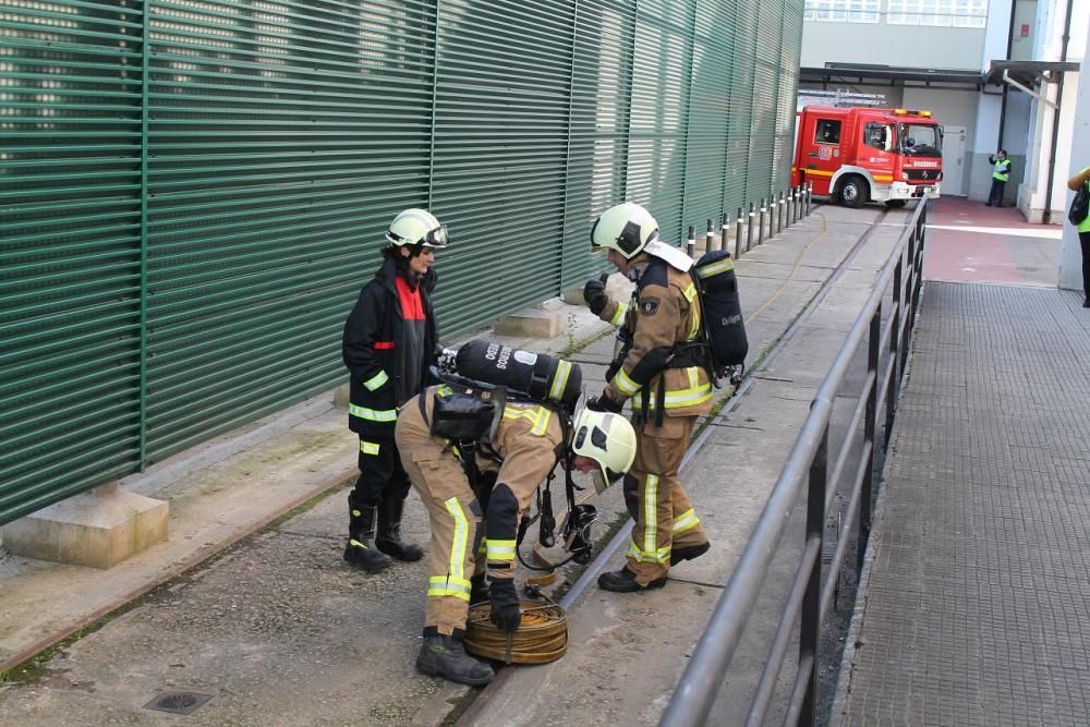 Simulacro en central de EDP en La Corredoria