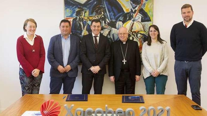Xunta y Diócesis firman la restauración de las iglesias de Guimarei y Berres