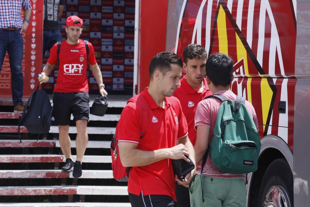 L'expedició del Girona FC surt cap a Pamplona