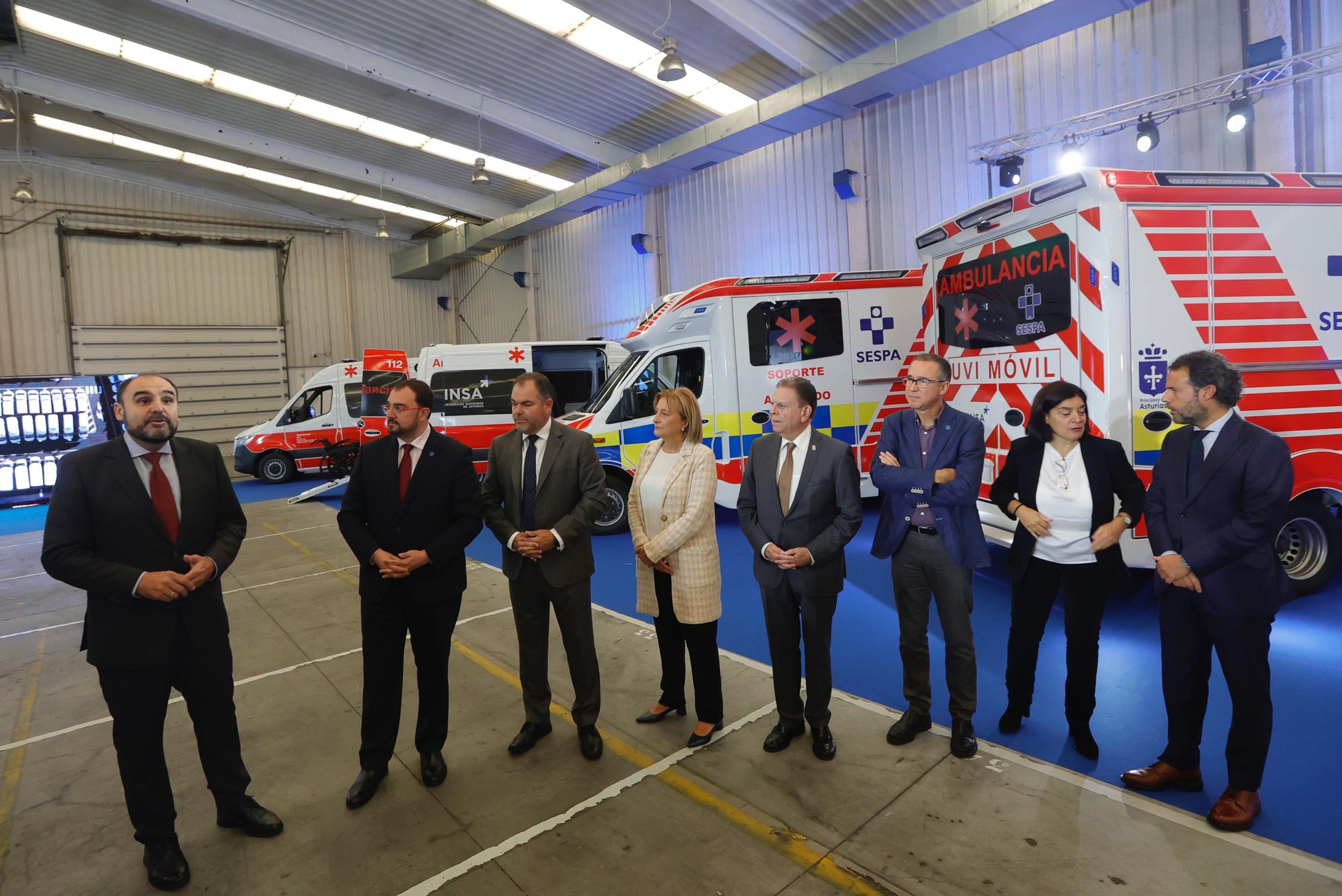 EN IMÁGENES: Asturias presenta la flota de ambulancias "más moderna y avanzada de España"