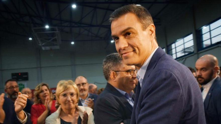 Pedro Sánchez, en el mitin de Elda.