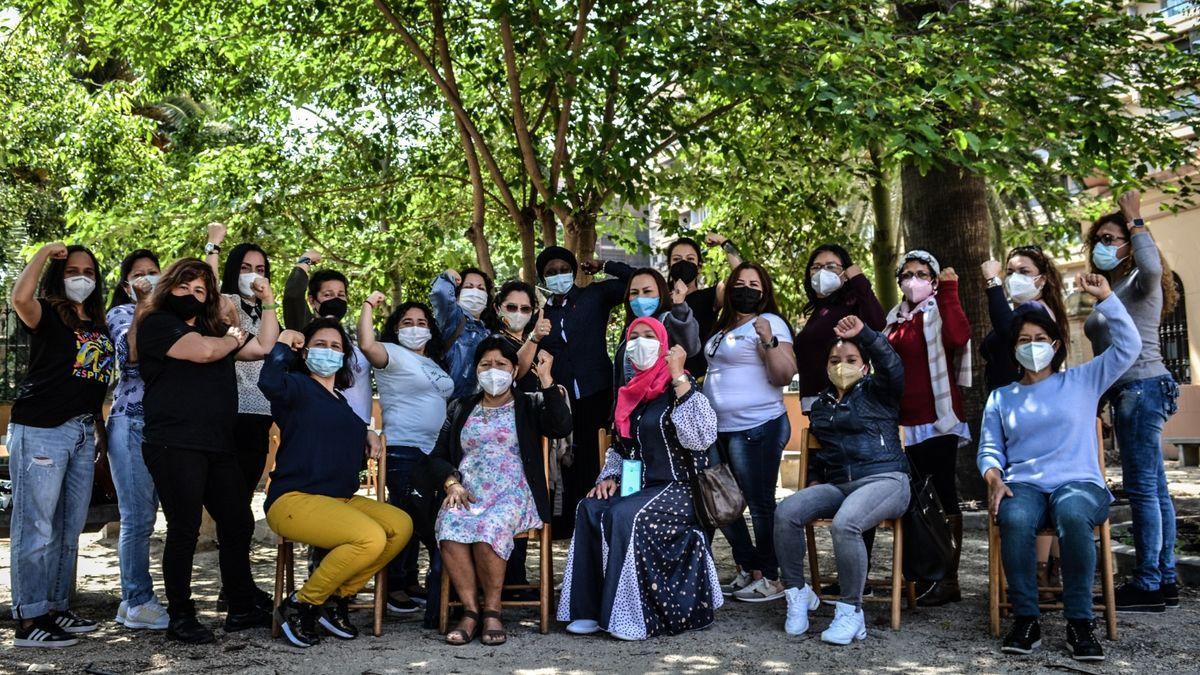 Trabajadoras del hogar valencianas de la asociación Aiphyc.