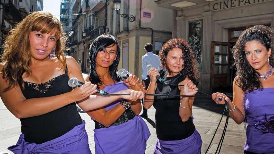 Ángeles Dorrio, Betty Queiro, Marga Ramos y Carmen Rey, miembros del cuarteto Ejazz. nelson corsino