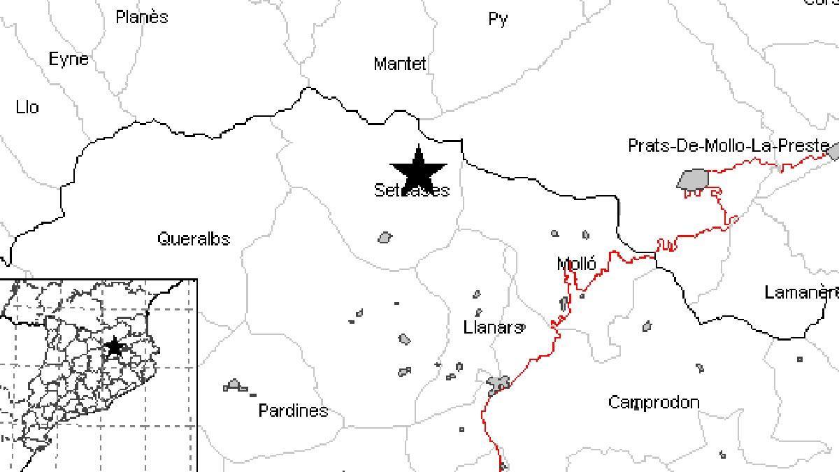 Un terratrèmol de magnitud 3,5 sacseja Setcases i es nota en altres punts de Catalunya