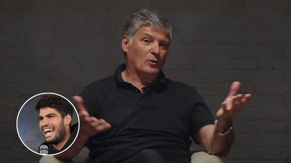Toni Nadal, durante una  entrevista en la que habló sobre Alcaraz