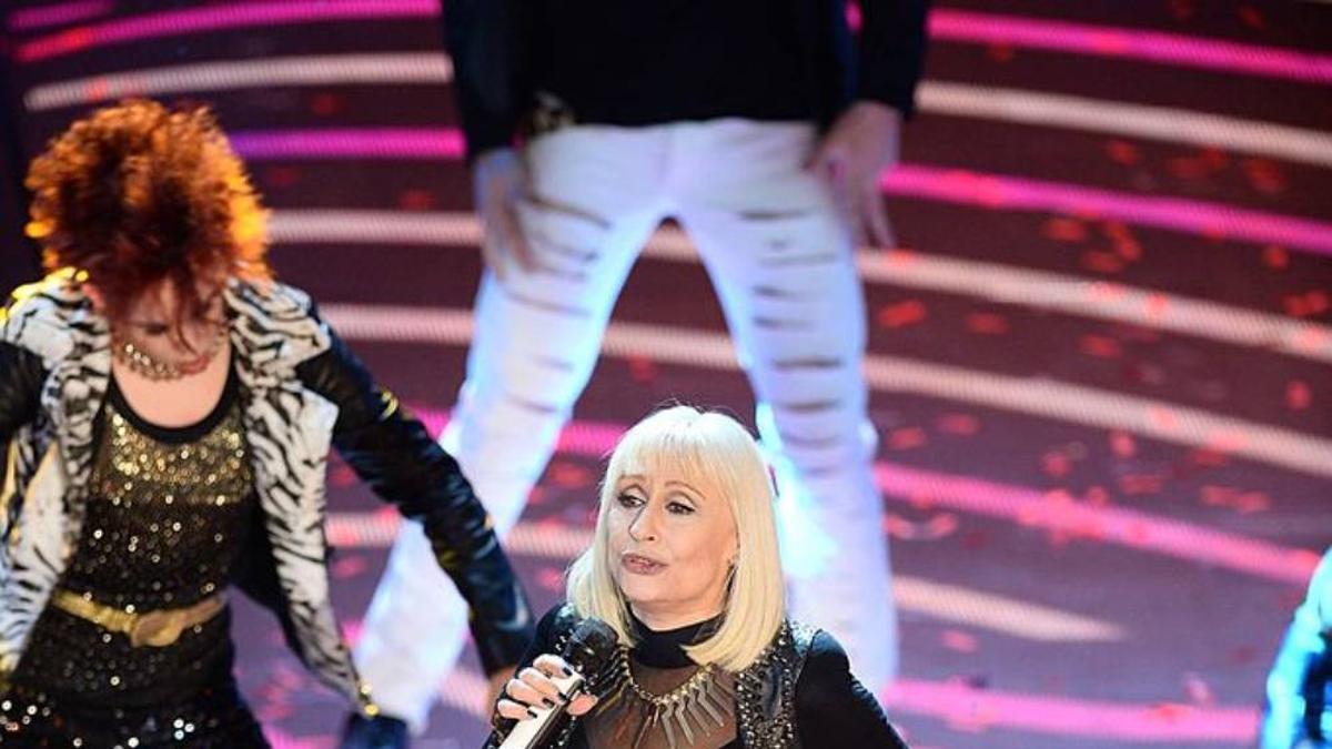 Raffaella Carrà, en una imagen de archivo en el Festival de Sanremo