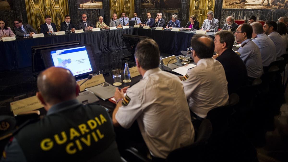 Reunión de la Junta de Seguridad de Barcelona.