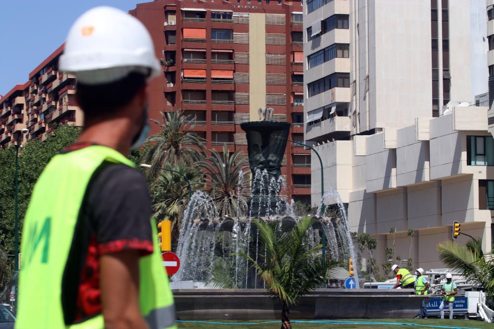 La avenida de Andalucía queda libre de las obras del metro de Málaga tras diez años.