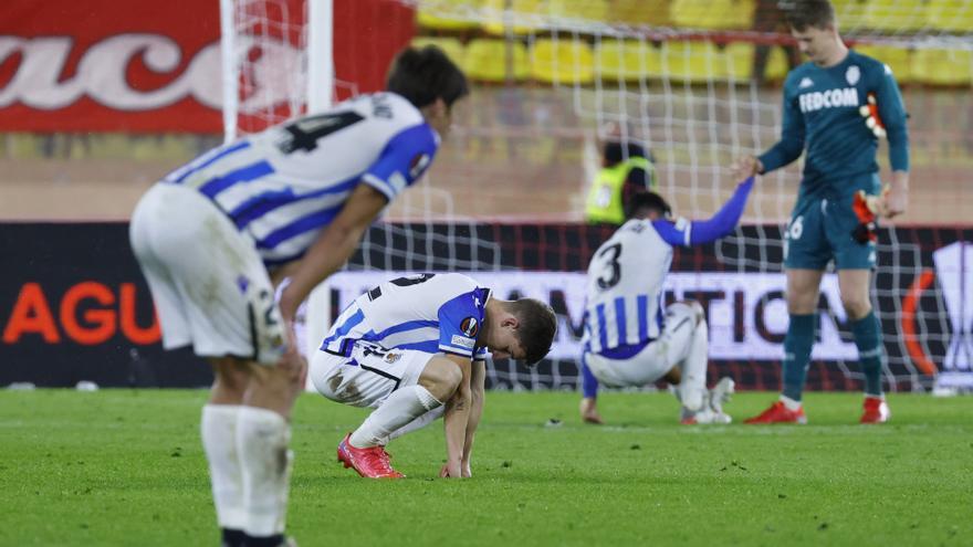 La Real Sociedad tropieza en Mónaco y tendrá que ganar al PSV para clasificarse